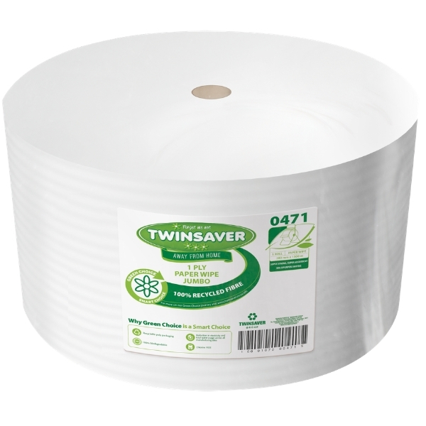 Twinsaver – Paper Towel / Paper Wipe Jumbo (1Ply) – 1Piece