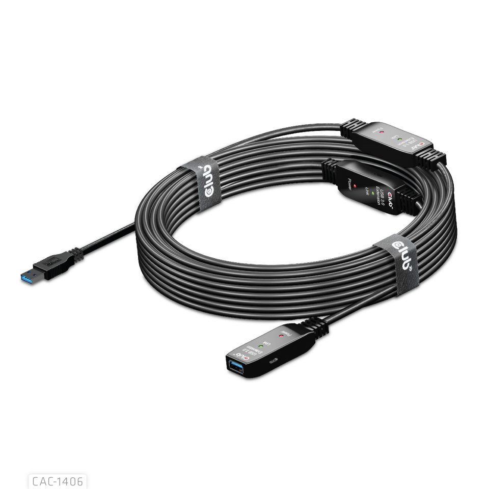 Club 3D USB 3.2 Active Repeater Cable – 15m