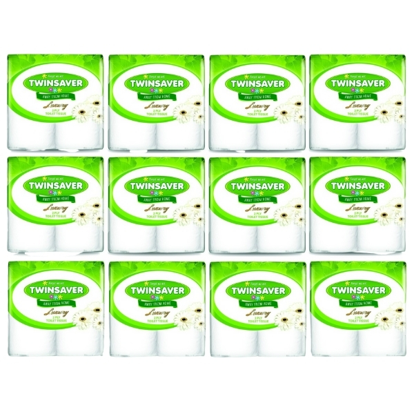 Twinsaver – Toilet Paper / 2 Ply Premium 3D Embossing – 48’s (Bale of 48)
