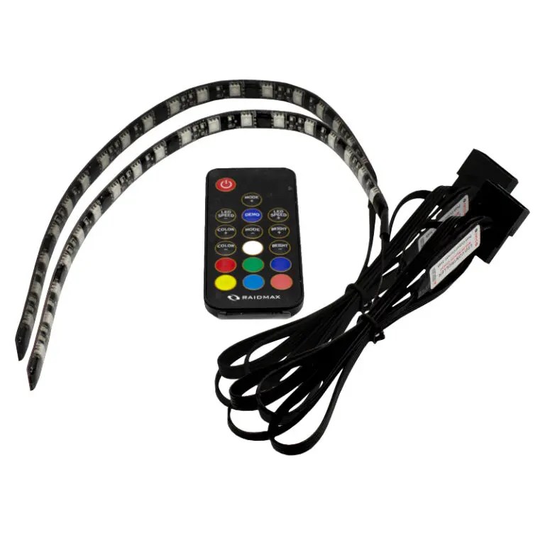 Raidmax 2XRGB LED Strip + Remote Controller