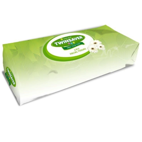 Twinsaver – Facial Tissues (2 Ply – Softpack) – Bulk Pack of 10 Boxes