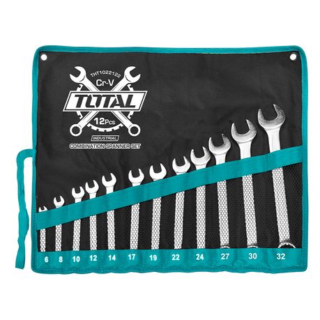 TOTAL Combination Spanner Set 12Pcs Industrial