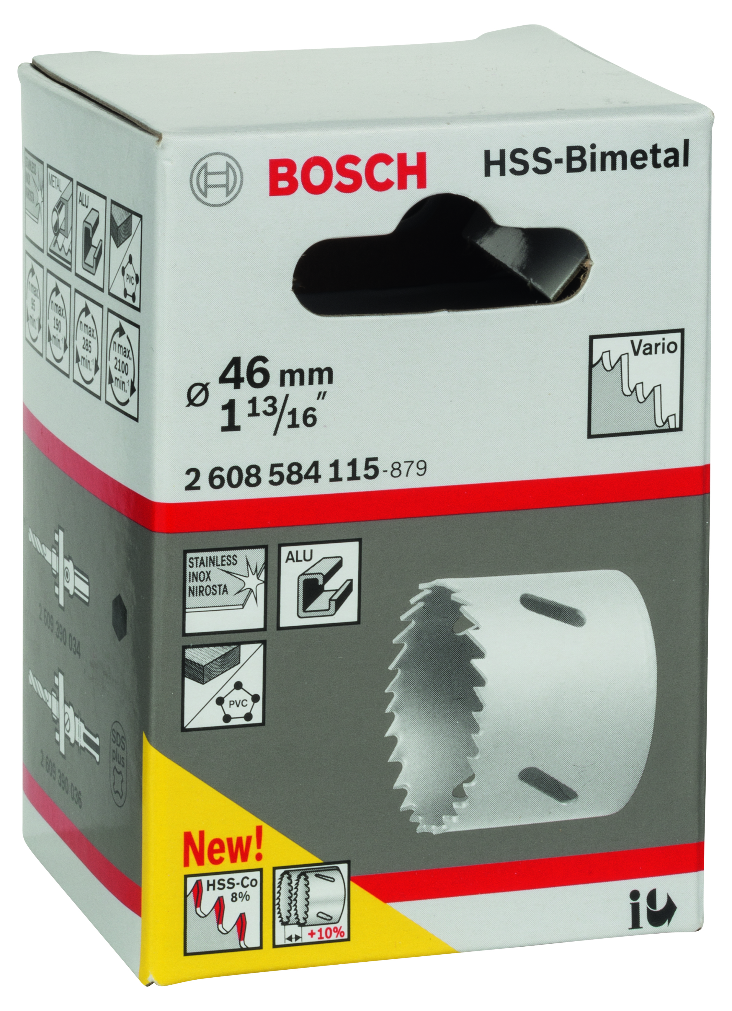 HSS Bi-Metal Holesaw For Standard Adapters 46mm, 1 13/16″