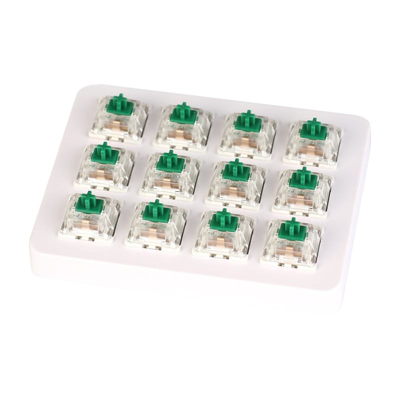 Keychron Hot-Swappable Gateron White Mechanical Switches – 12 Piece Set – Green