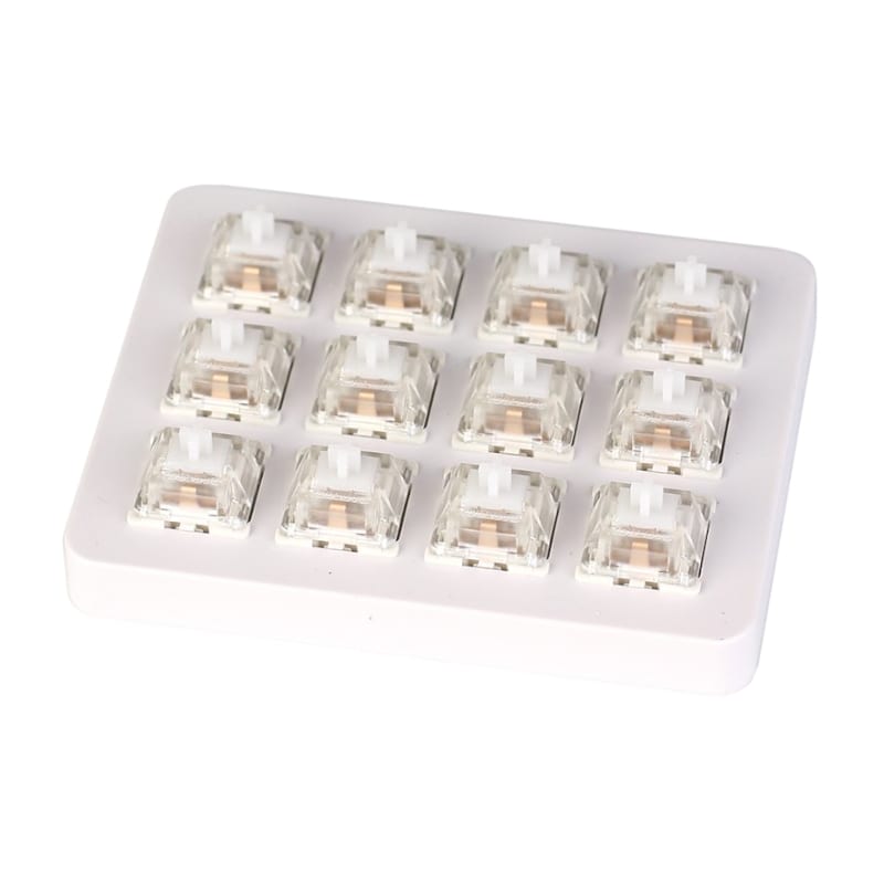 Keychron Hot-Swappable Gateron White Mechanical Switches – 12 Piece Set – White
