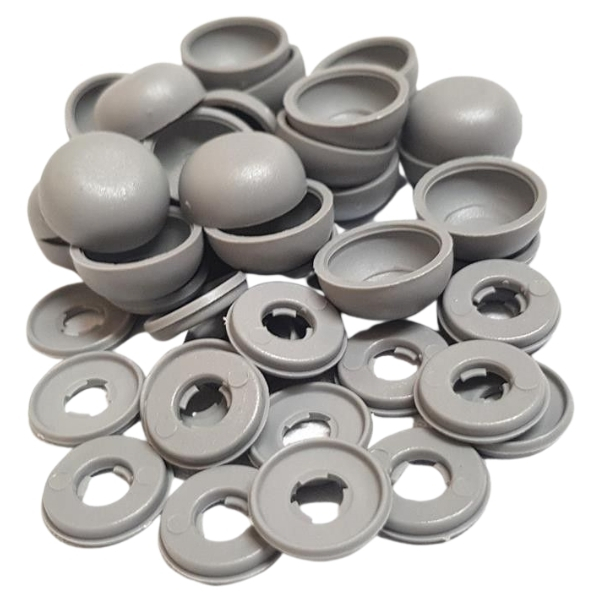 Armourdoor – View Protect Cover Caps and Washers – (Pack of 24) – Grey