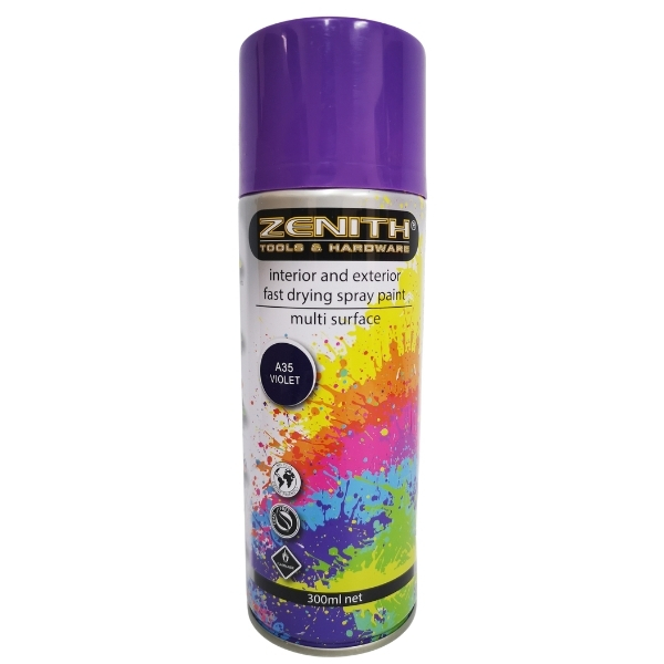 Zenith – Spray Paint / Interior and Exterior Fast Drying Spray Paint – Violet – A35