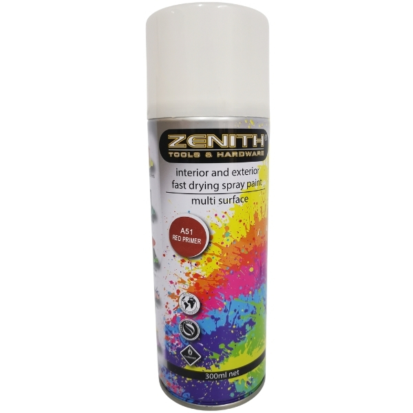 Zenith – Spray Paint / Interior and Exterior Fast Drying Spray Paint – Red Primer – A51