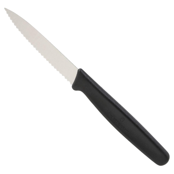 Victorinox – Knife / Toothed Standard Paring Knife – 8cm – Black