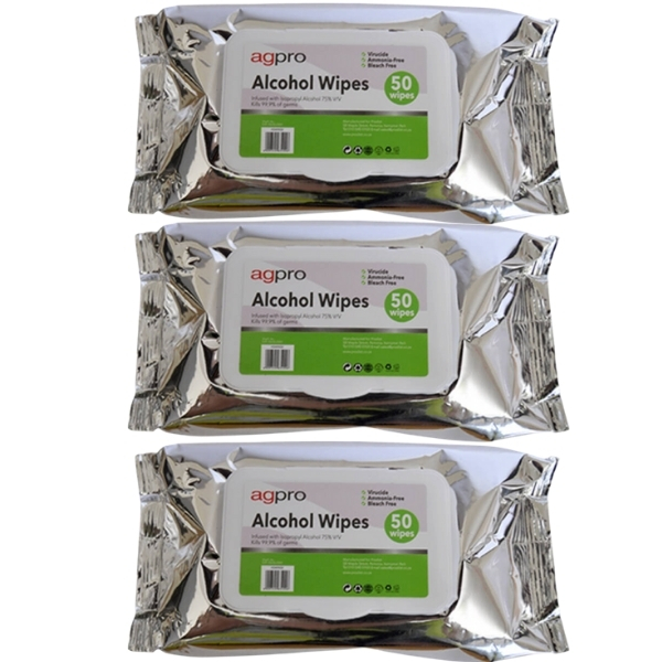 Agpro – Alcohol Wipes / Sanitising Cleaning Wipes 75% Alcohol – 150 Wipes