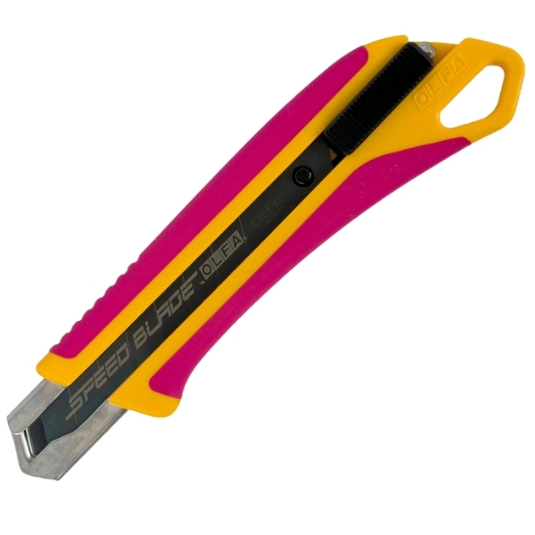 Olfa – Heavy Duty Cutter With Auto Lock – Pink (18mm)