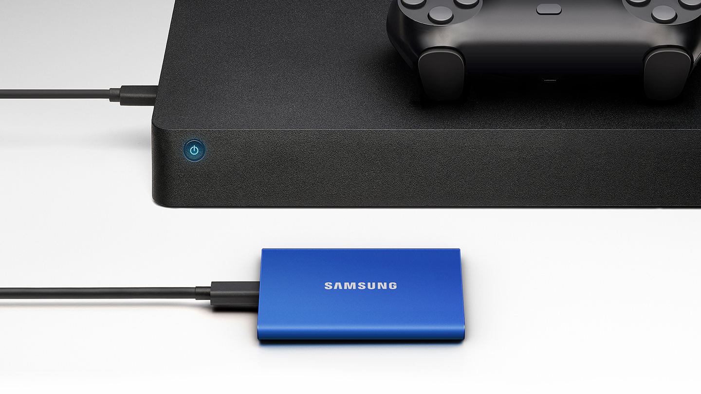 Samsung T7 1TB USB 3.2 Gen 2 Portable SSD – Blue