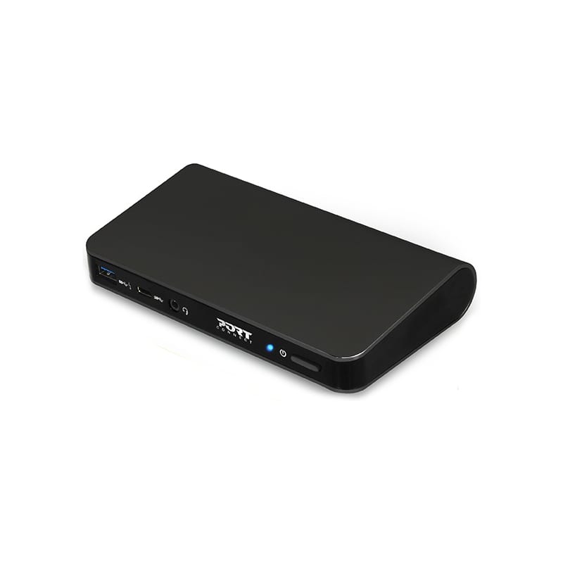 Port Connect Type-C 9 Port Dual Video Docking Station – Black