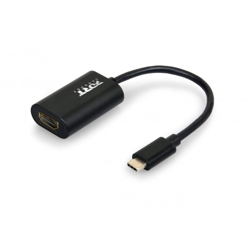 Port Connect 15cm Type-C to 4K HDMI Adapter – Black