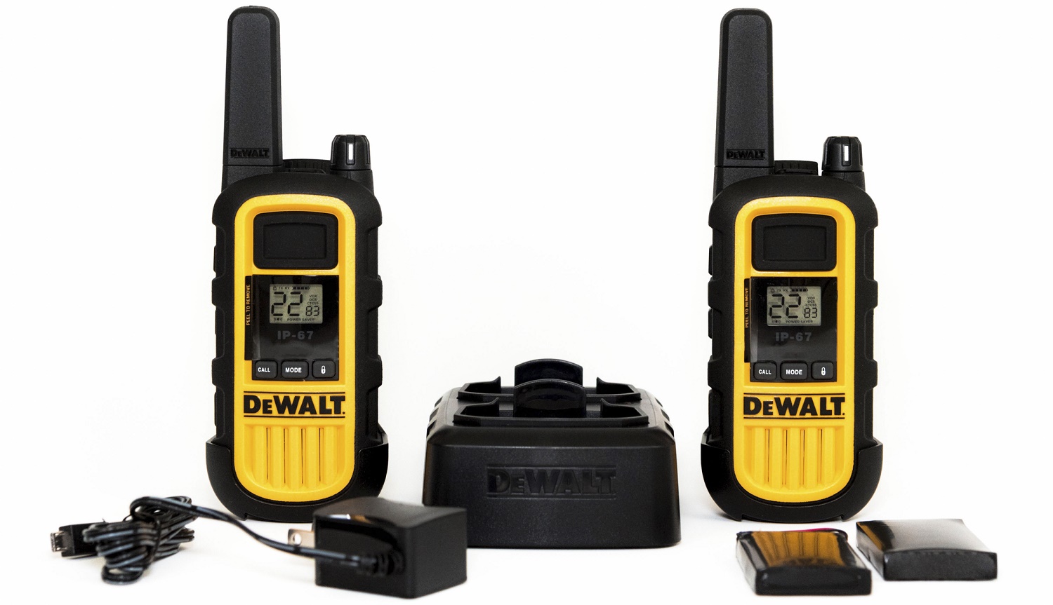 DeWalt DXPMR800 Heavy Duty Professional Walkie Talkie PMR Radio 2pack