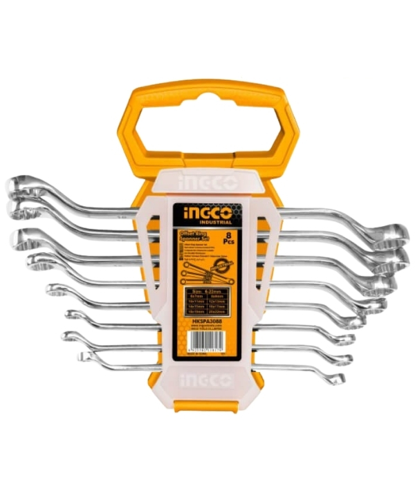 Ingco – Offset Ring Spanner Set – 8 Pieces