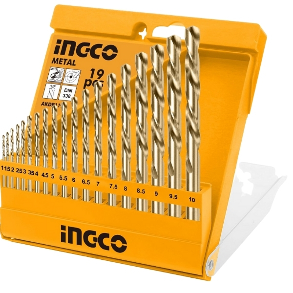 Ingco – Twist Drill Bits Set – 19 Pieces