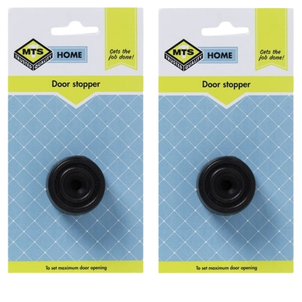 Mts – Bulk Pack Of 2 Home Door Stopper -(Black)