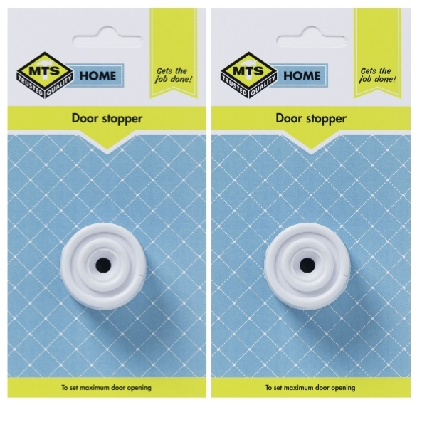 Mts – Bulk Pack Of 2 Home Door Stopper -(White)