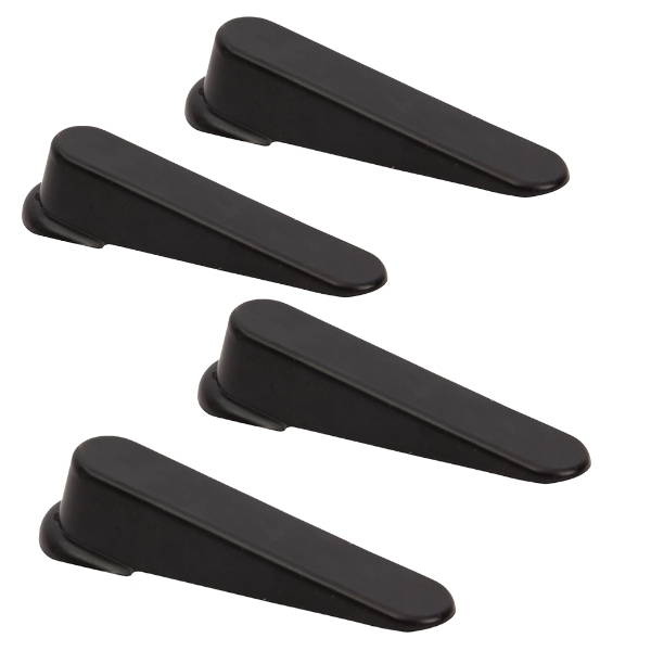 Mts – Bulk Pack Of 4 Home Door Wedge -(Black)