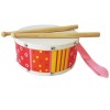 SourceDirect – Wooden Drum Instrument With 2 Wooden Drumsticks – Pink/Red SourceDirect – Wooden Drum Instrument With 2 Wooden Drumsticks – Pink/Red