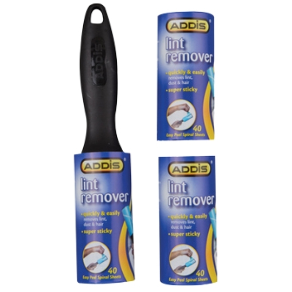Addis – Lint Remover Plus 2X Refills – 40 Sheets x 3