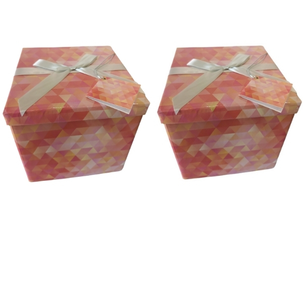 SourceDirect – Pack Of 2 Flat-Pack Gift Boxes – Large (Pink)