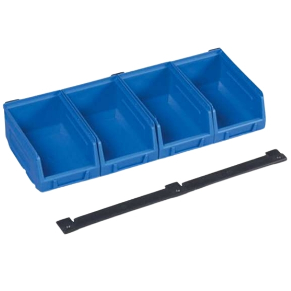 Port-Bag – Plastic Railed Storage Bins – Blue – 82mm x 165mm x 450mm