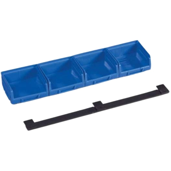 Port-Bag – Plastic Railed Storage Bins – Blue – 52mm x 82mm x 450mm