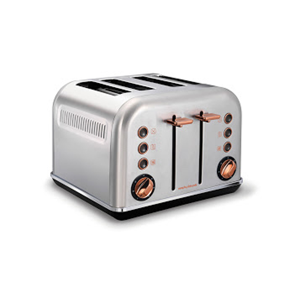 Morphy Richards 1800W 4 Slice Toaster –  Accents Rose Gold