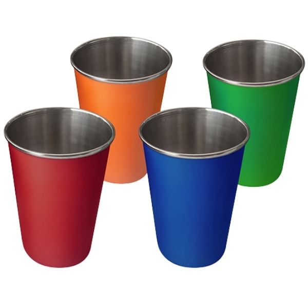 LK’s – Stainless Steel Tumblers (Pack of 4) – Assorted Colours – 400ml