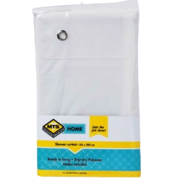 MTS – Home PVC Shower Curtain – Light Blue (145cm x 200cm)