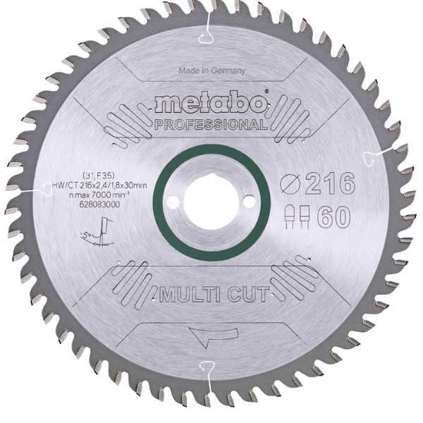 Metabo – Saw Blade Multi-Cut Z60 FZ/TZ, 5°NEG – (628083000)
