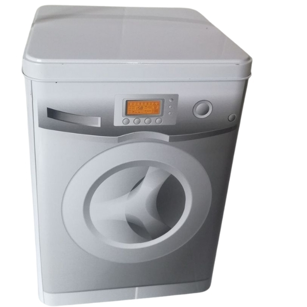 SourceDirect – Storage Tin Washing Machine – (15 x 15 x 21cm) – Grey