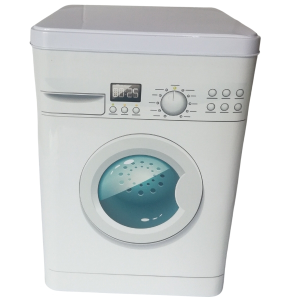SourceDirect – Storage Tin Washing Machine – (15 x 15 x 21cm) – Blue