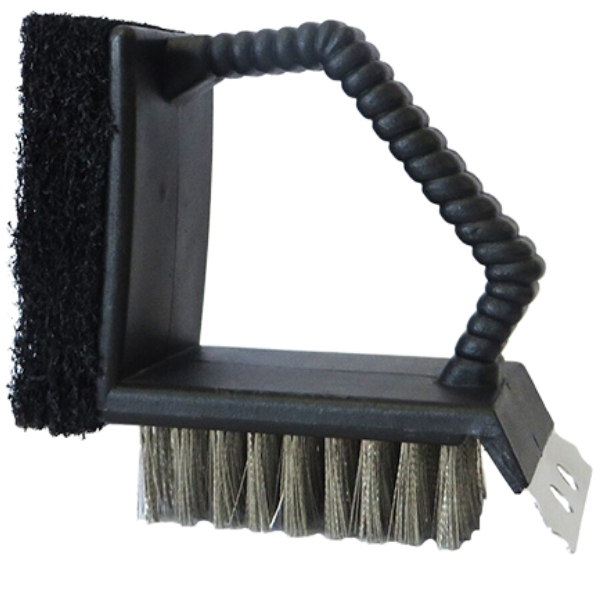 LK’s – 3-In-1 Braai Brush / Potjie Brush – Plastic handle