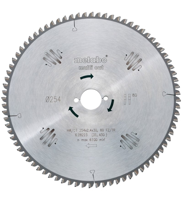Metabo – Circular Saw Blade HW/CT 80 FZ/TZ 5-degrees neg – (628223000)
