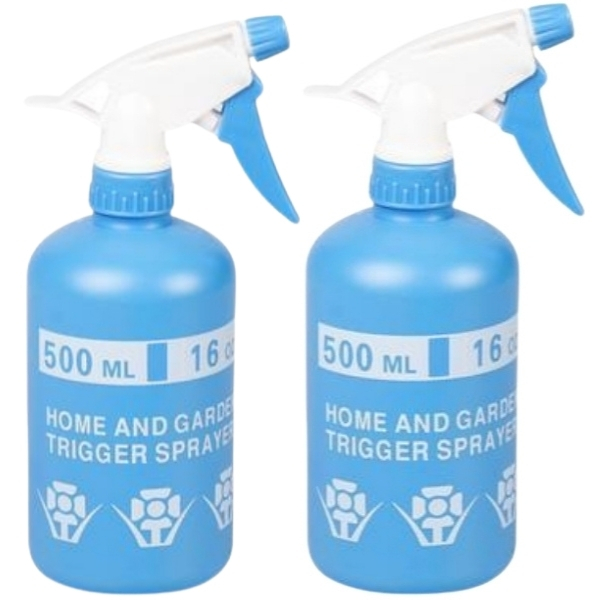 SourceDirect-Pack Of 2 Multi-Purpose Plastic Trigger Spray Bottle – (500ml)