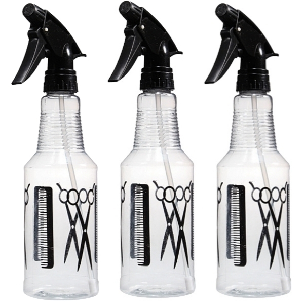 SourceDirect -Pack Of 3 Plastic Hairdressing Trigger Spray Bottle – (500ml)