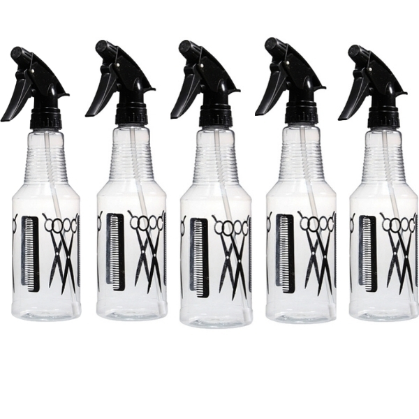 SourceDirect -Pack Of 5 Plastic Hairdressing Trigger Spray Bottle – (500ml)