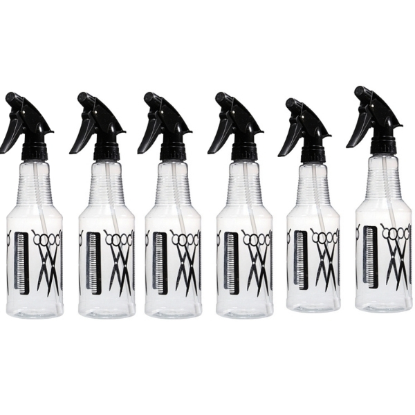 SourceDirect -Pack Of 6 Plastic Hairdressing Trigger Spray Bottle – (500ml)