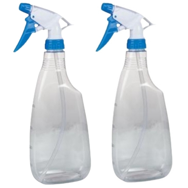 SourceDirect – Pack Of 2 Plastic Trigger Sprayer Bottle -Transparent(500ml)