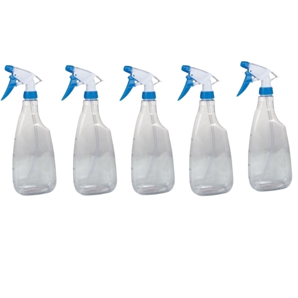 SourceDirect – Pack Of 5 Plastic Trigger Sprayer Bottle -Transparent(500ml)