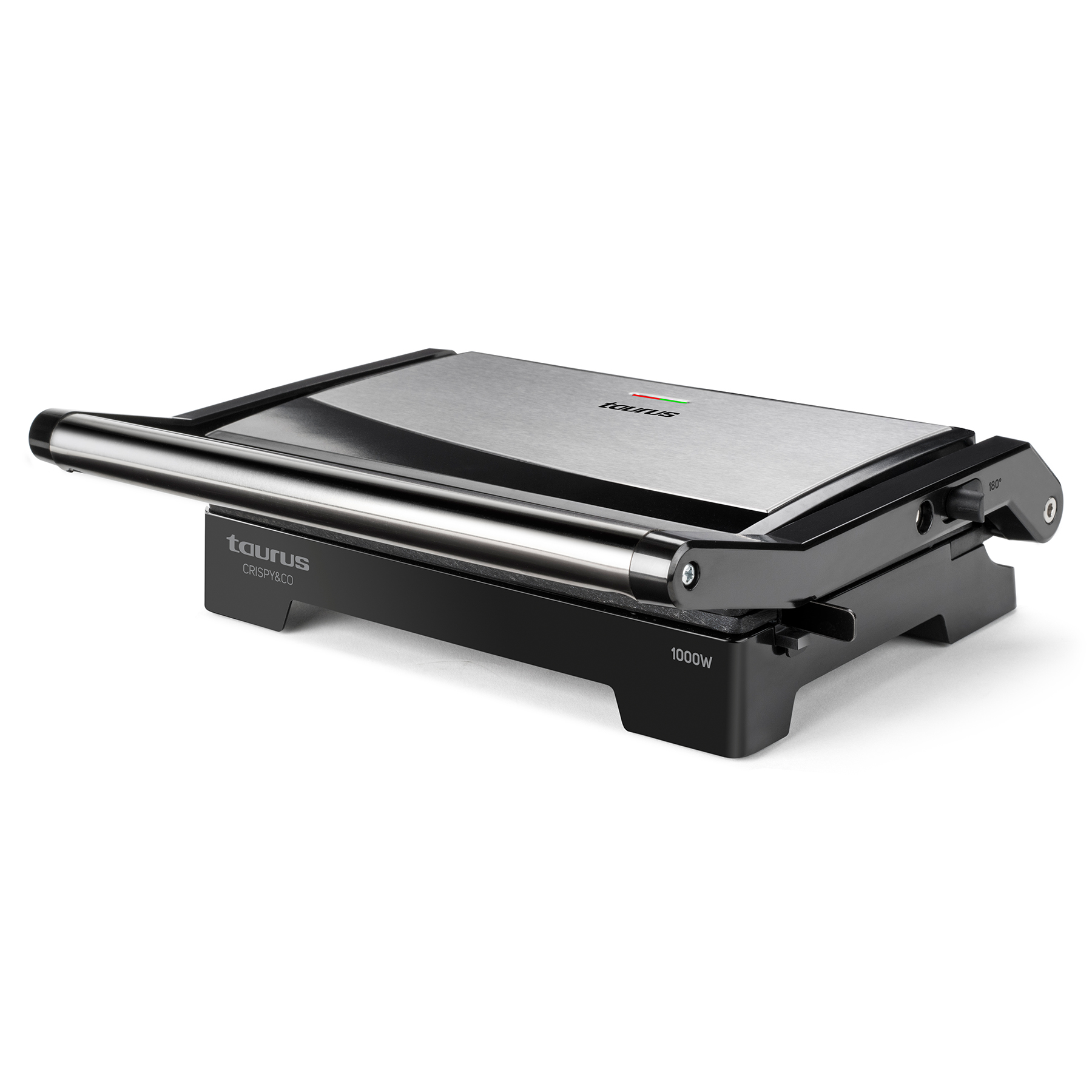 Taurus Panini Press Non-Stick Black 14 x 23cm 1000W “Crispy&Co”