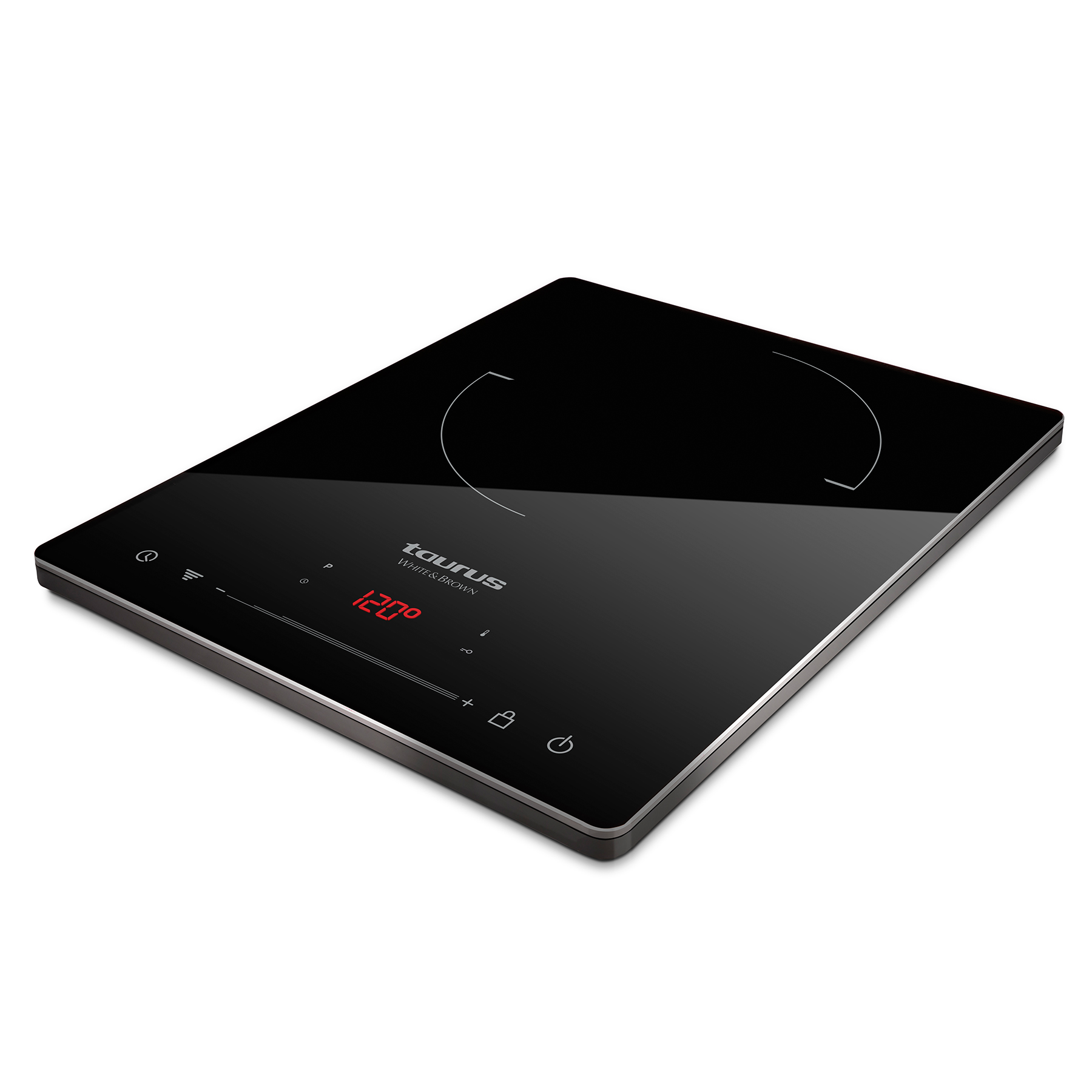 Taurus Induction Cooker Single LED Display Crystal Black Variable Heat Settings 2000W “Darkfire”