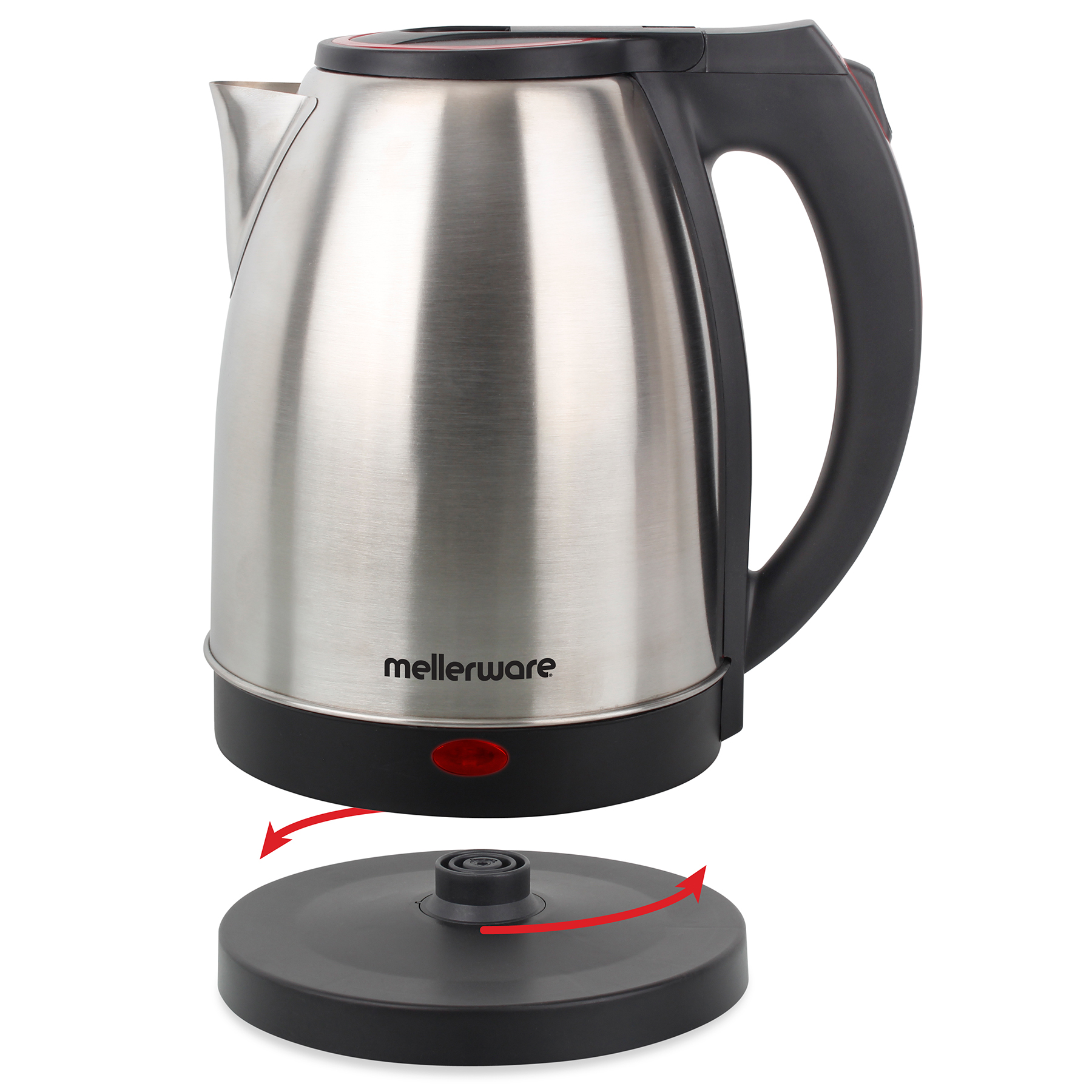Mellerware Kettle 360 Degree Cordless Stainless Steel Brushed 1.8L 1500W “Rio”