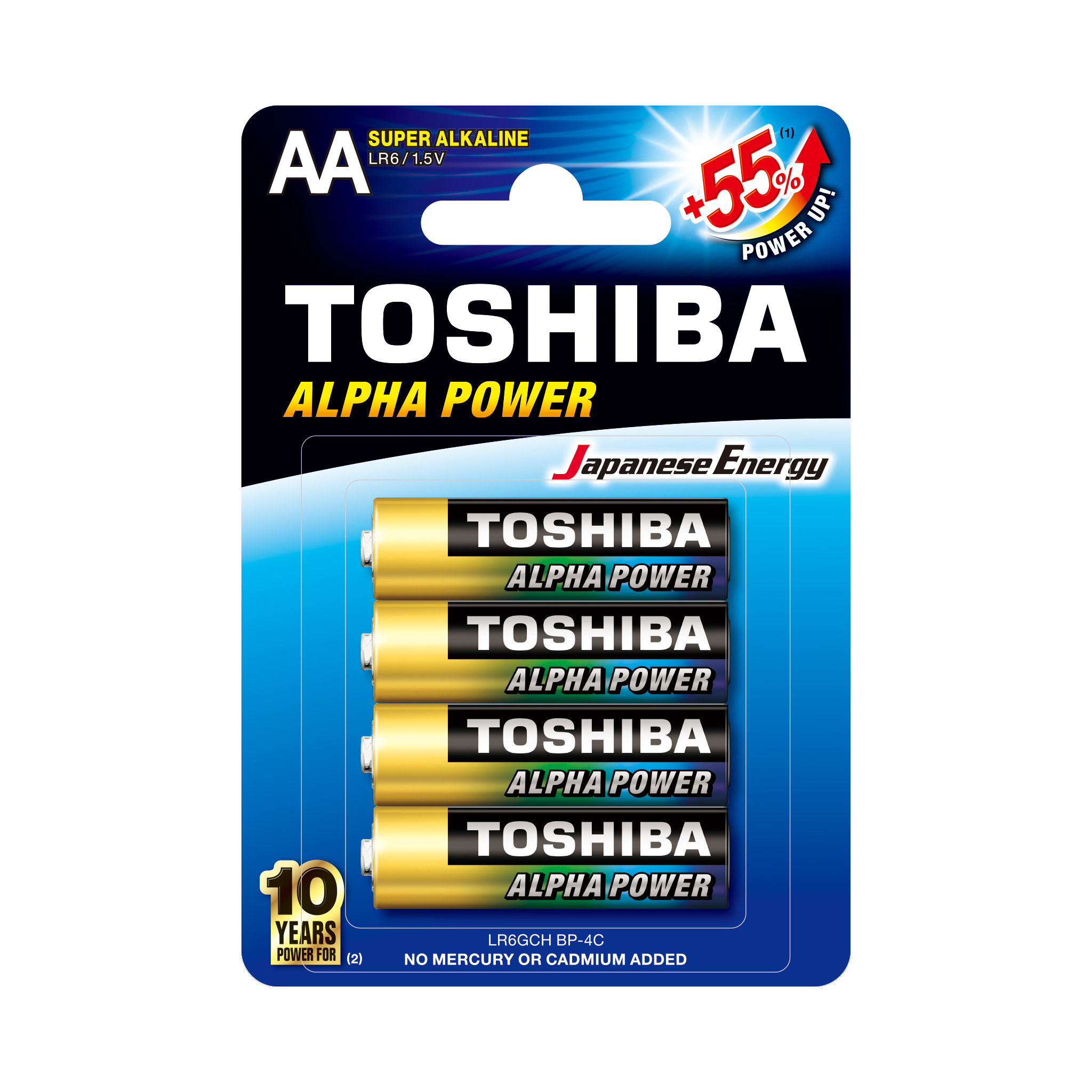 Toshiba Alpha Power Alkaline AA – 4 Pack