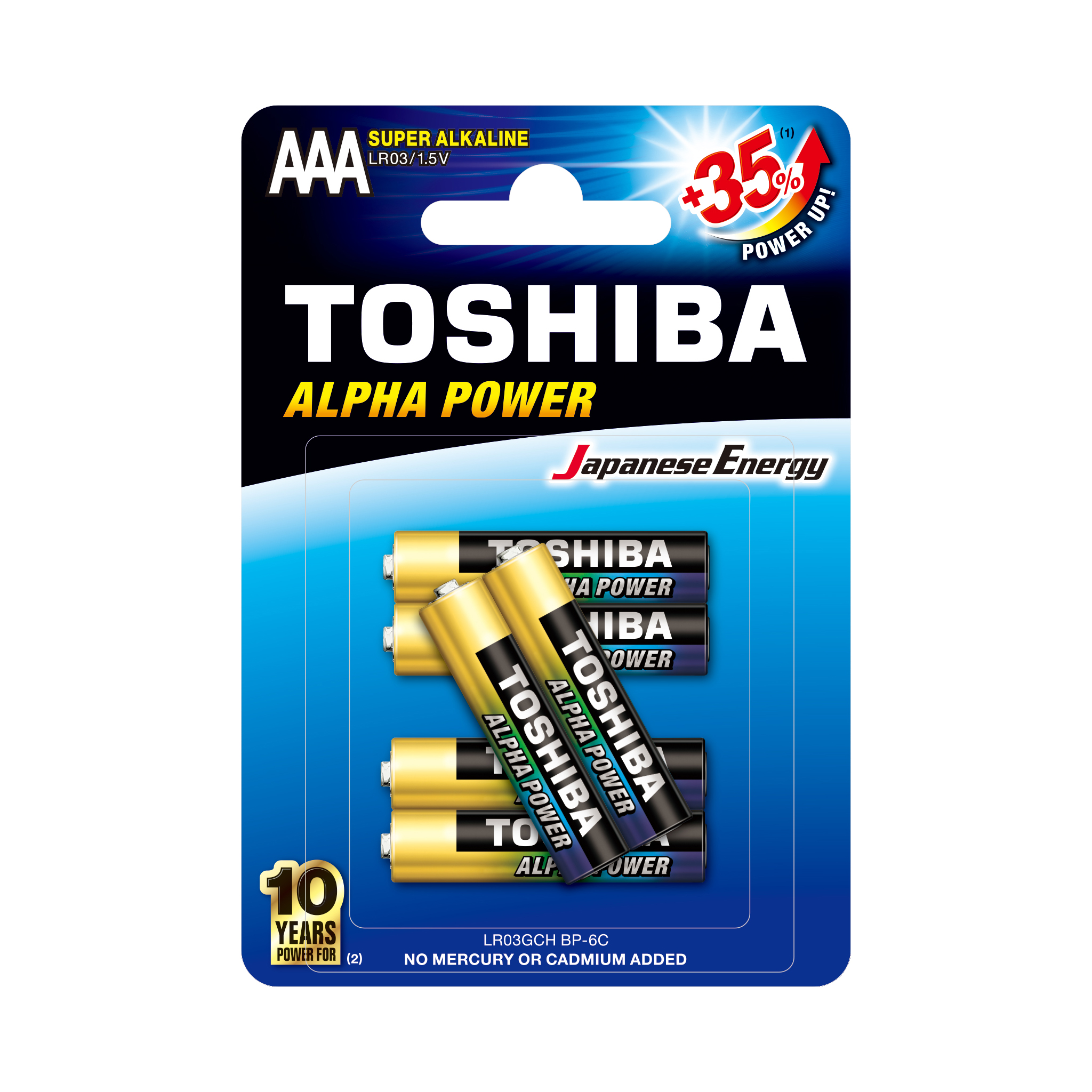 Toshiba Alpha Power Alkaline AAA – 6 Pack