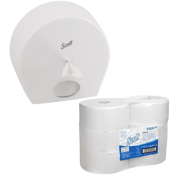 Scott – Control Centrefeed Toilet Paper Dispenser and Paper Combo