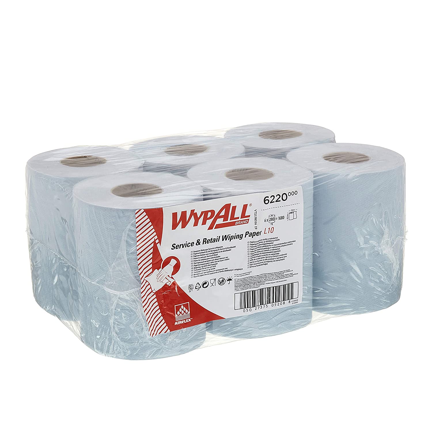 WypAll – Reach L10 Service & Retail Wiping Paper – Pack of 6 Rolls
